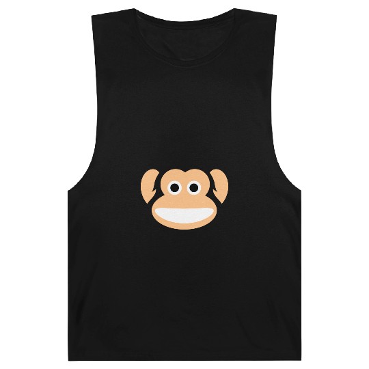 Cute Monkey Whole Face Ape Animal Primate Lover Barnard Tanks