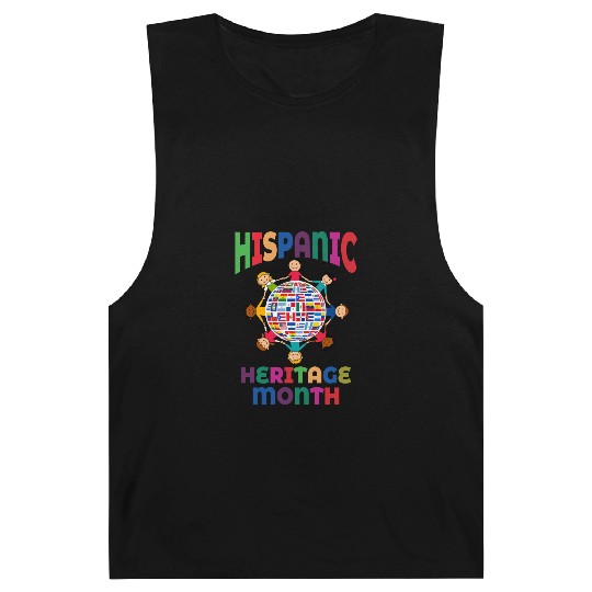 Hispanic Heritage Month Kids Countries Flags World Barnard Tanks