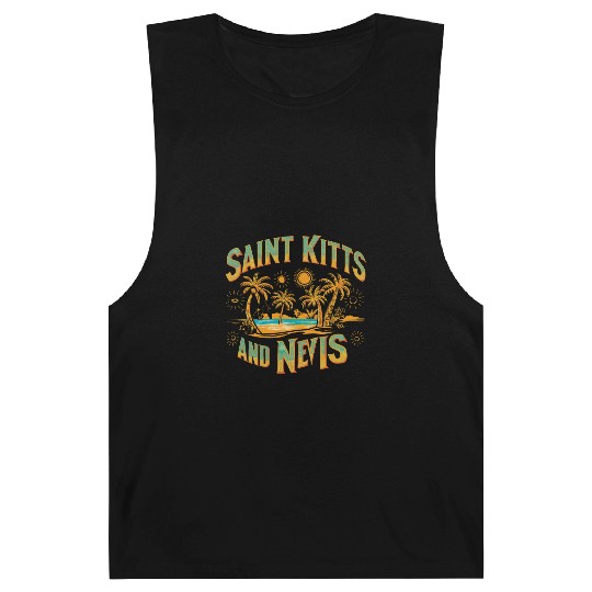 Saint Kitts And Nevis Souvenir Tropical Paradise Barnard Tanks