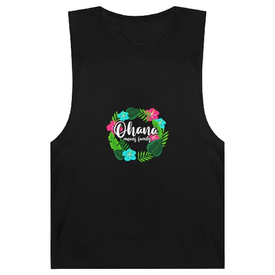 Ohana Means Family Hawaii Hibiscus Hawaiian Flower Barnard Tanks