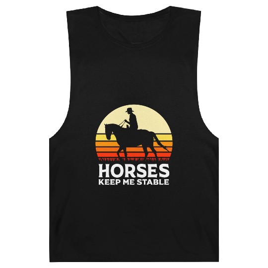 Retro Horse Racing Jockey Horses Keep Me Stable Barnard Tanks