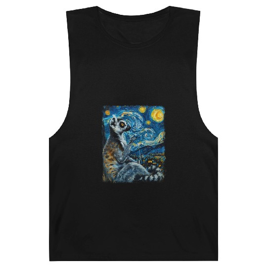 Lemur Ring Tailed Starry Night Painting Barnard Tanks