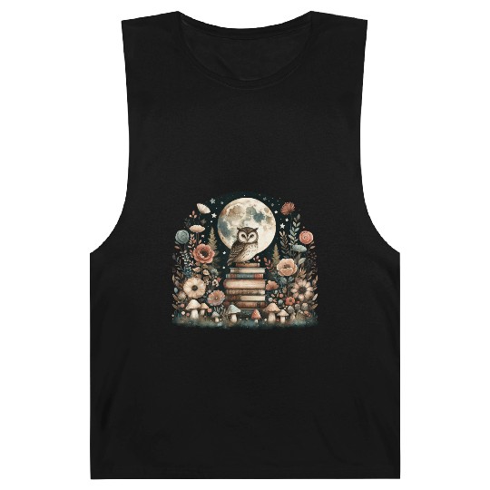 Floral Cottagecore Owl Aesthetic Barnard Tanks