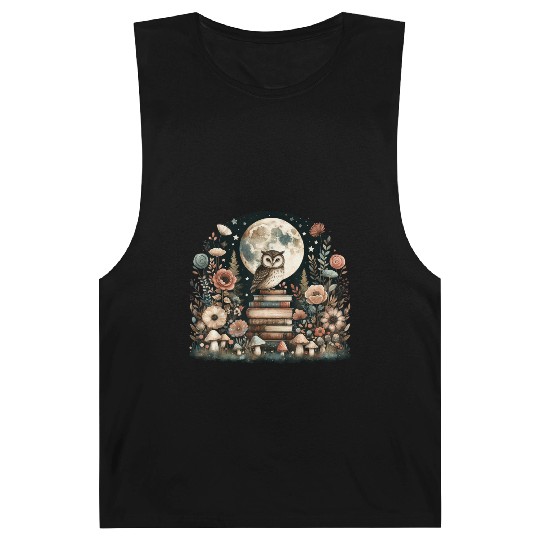 Floral Cottagecore Owl Aesthetic Barnard Tanks