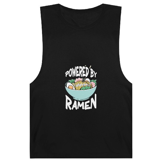 Powered By Ramen Anime Japanese Soup Cup Noodle Barnard Tanks