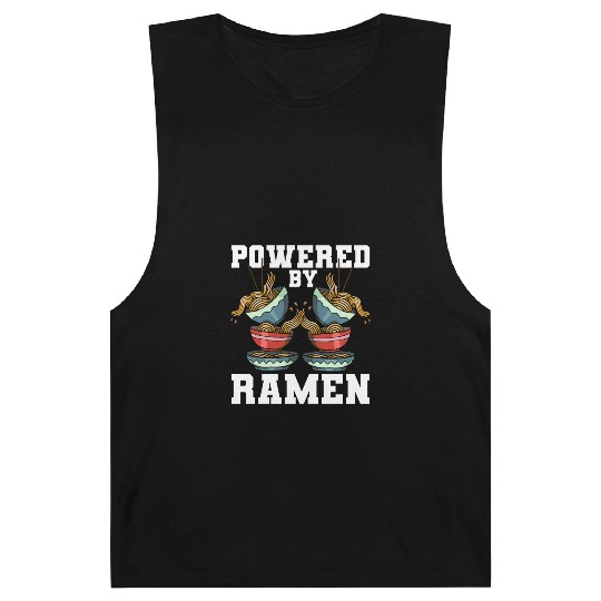 Powered By Ramen Anime Japanese Soup Cup Noodle Barnard Tanks