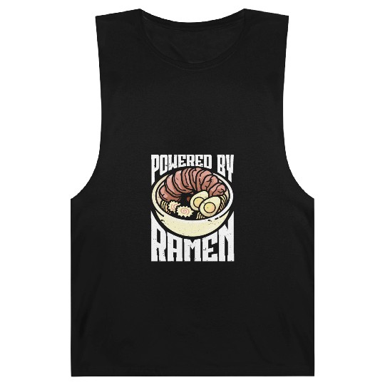 Powered By Ramen Anime Japanese Soup Cup Noodle Barnard Tanks