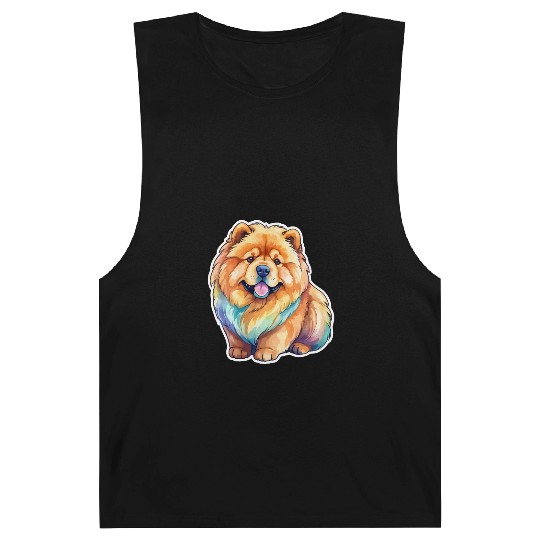Chow Chow Watercolor Barnard Tanks