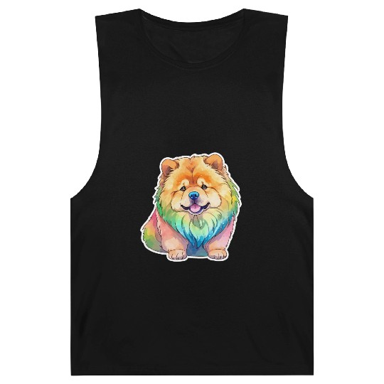 Chow Chow Watercolor Barnard Tanks