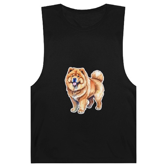Chow Chow Watercolor Barnard Tanks