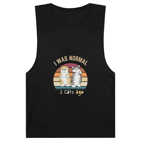 I Was Normal Two Cats Ago Funny Cat Lover Barnard Tanks