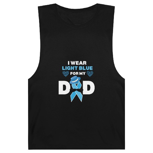 I Wear Light Blue for my Dad Prostate Cancer Aware Barnard Tanks