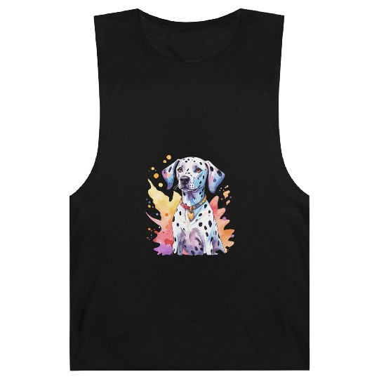Dalmatian Dog Watercolor Barnard Tanks
