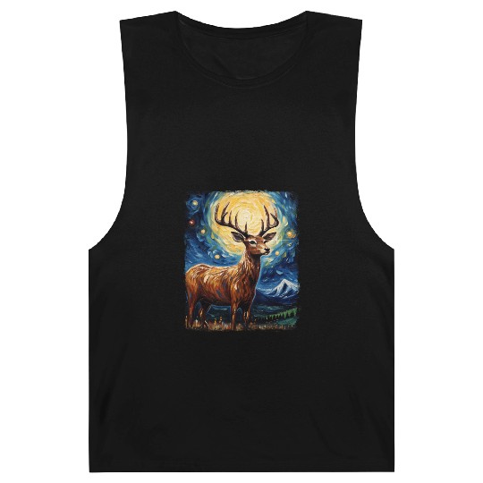 Deer Hunter Deer Hunting Starry Night Painting Barnard Tanks