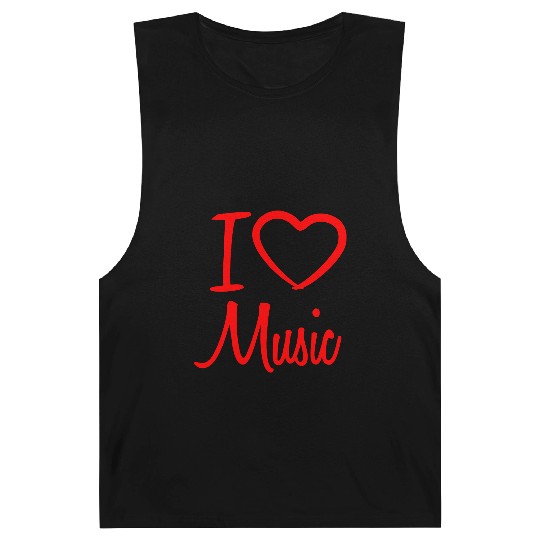 I Love Music Letters Heart Quote Dance Party Logo Barnard Tanks