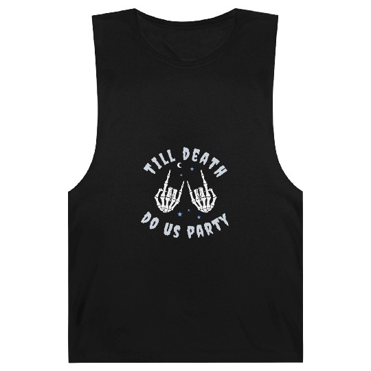 Till Death Do Us Party Skeleton Hand Bachelorette Barnard Tanks