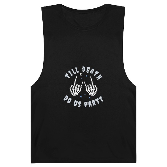 Till Death Do Us Party Skeleton Hand Bachelorette Barnard Tanks