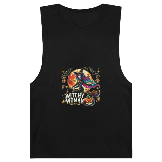 Couple Halloween Husband Witchy Woman Halloween Barnard Tanks