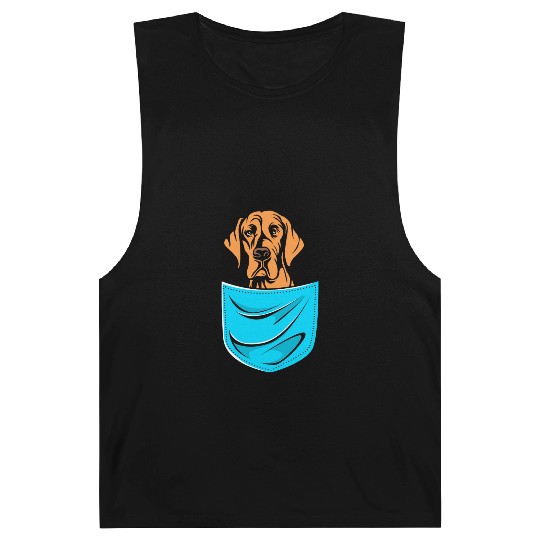 Cute Dog Lovers Great Dane Dog In A Pocket Barnard Tanks