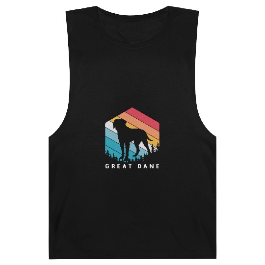 Retro Dog Lovers Great Dane For Great Dane Dad Barnard Tanks