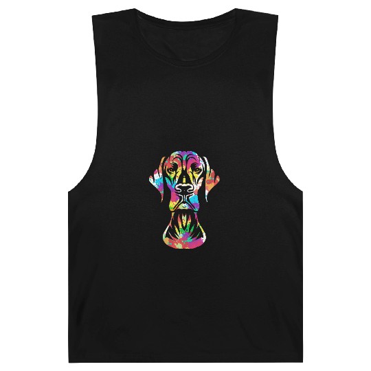 Colorful Retro Dog Owner Great Dane Lovers Barnard Tanks