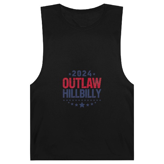 Trump Vance 2024 Outlaw Hillbilly US Flag Barnard Tanks