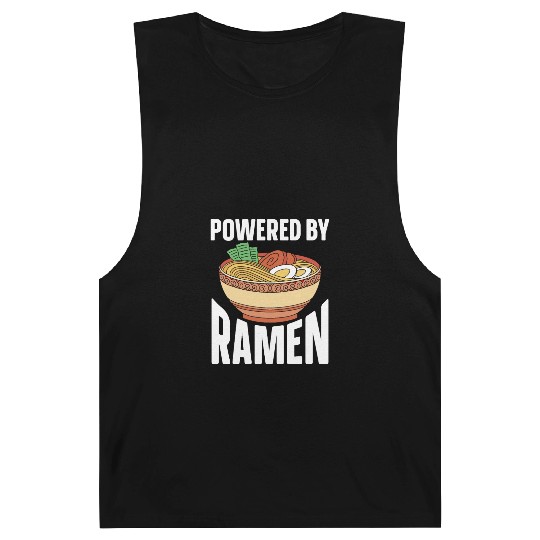 Powered By Ramen Anime Japanese Soup Cup Noodle Barnard Tanks