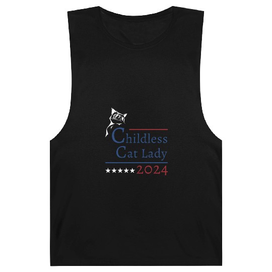 "Childless Cat Lady" Kamala Harris 2024 Barnard Tanks