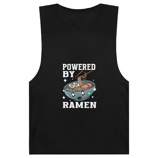 Powered By Ramen Anime Japanese Soup Cup Noodle Barnard Tanks