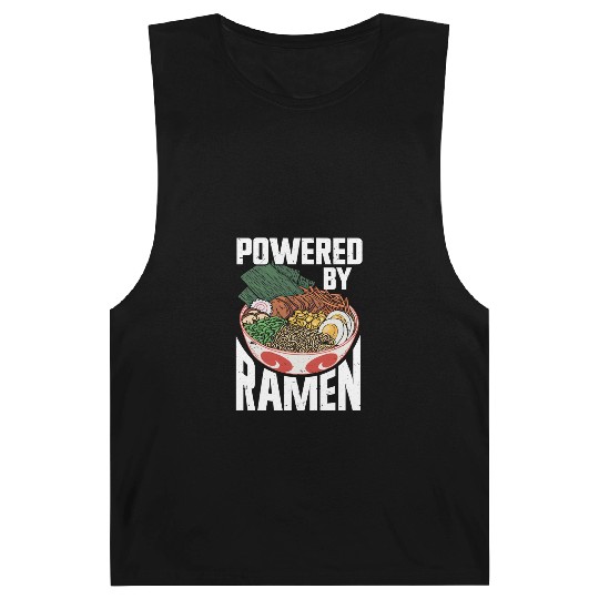 Powered By Ramen Anime Japanese Soup Cup Noodle Barnard Tanks