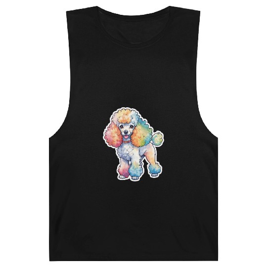 Poodle Watercolor Barnard Tanks