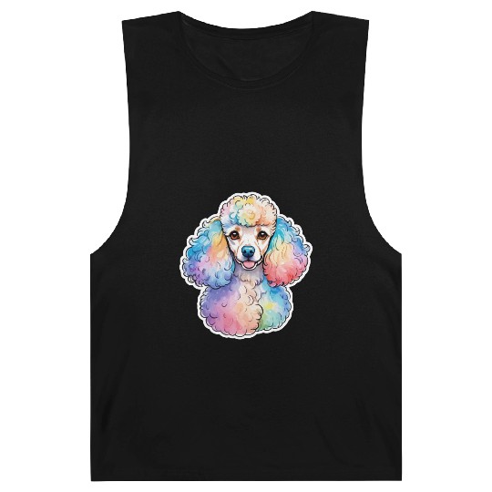 Poodle Watercolor Barnard Tanks