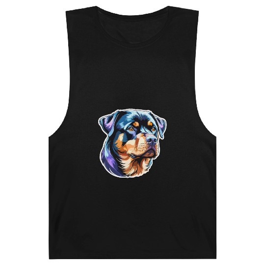Rottweiler Watercolor Barnard Tanks