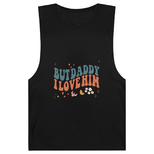 Funny Retro Style Love quote but Daddy I Love him Barnard Tanks