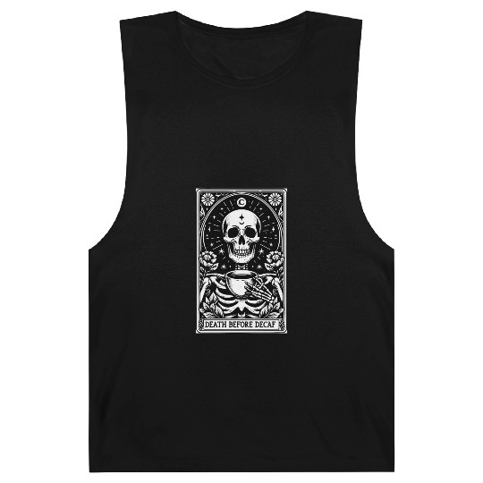 Death Before Decaf Tarot Card Barnard Tanks