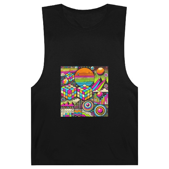 Neon Geometric Risograph Design Barnard Tanks
