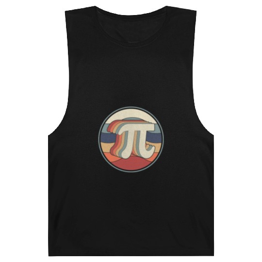 Vintage Pi Day Math 70s 80s Retro Pi Symbol Barnard Tanks