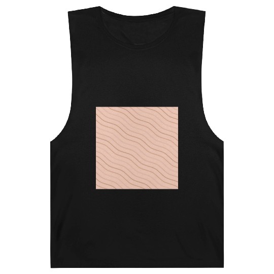 Peach and Brown Wavy Line Pattern Design Barnard Tanks
