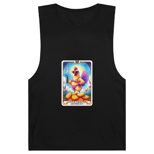 Funny Chicken Tarot Card, FAFO, Hilarious Barnard Tanks