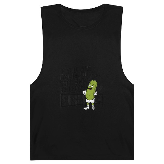 pickle character plays tennis Barnard Tanks
