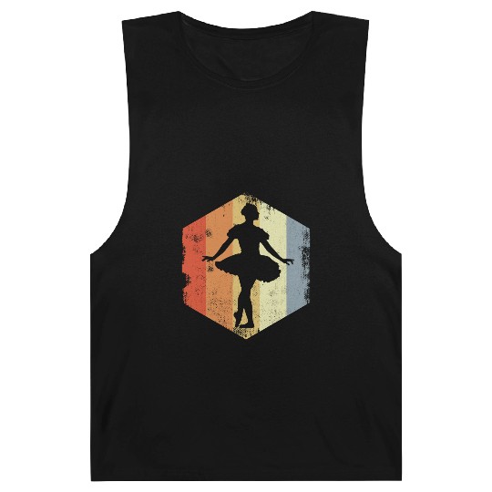 Ballet Girl Sketch Vintage Look Barnard Tanks