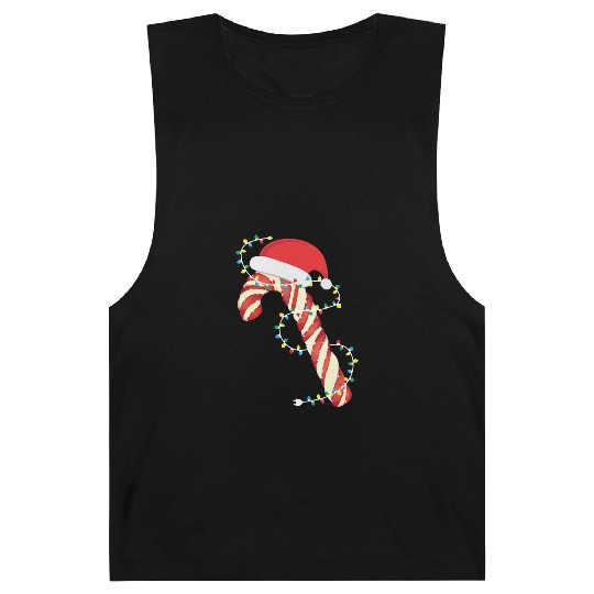 Christmas Candy Cane Santa Xmas Kids Toddler Youth Barnard Tanks