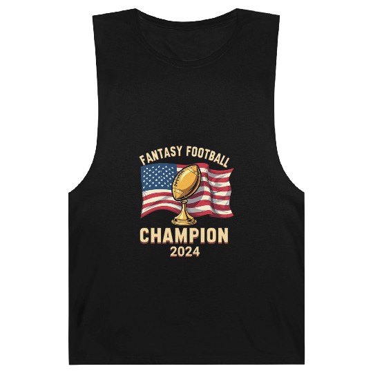 FANTASY FOOTBALL CHAMPION 2024 AMERICAN FLAG Barnard Tanks