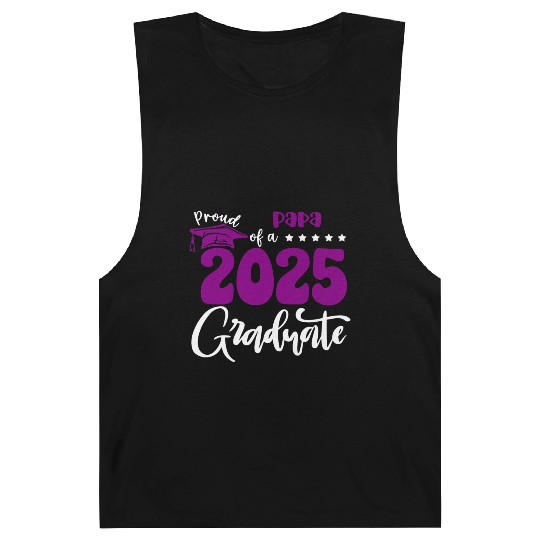 Proud Papa Graduate 2025 Senior Class of 2025 Grad Barnard Tanks