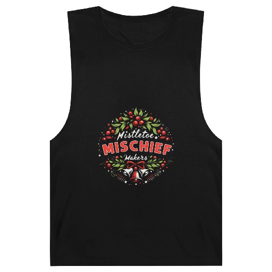 Mistletoe Mischief Makers Funny Matching Christmas Barnard Tanks
