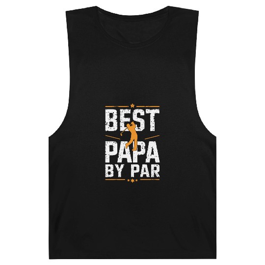 Best Papa By Par Golf Father's Day Grandpa Gift Barnard Tanks