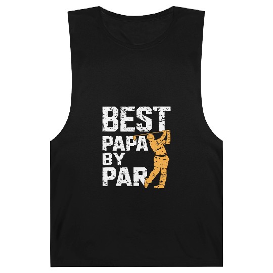 Best Papa By Par Golf Father's Day Grandpa Gift Barnard Tanks