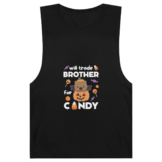 Wombat Halloween Trade Brother For Candy Barnard Tanks