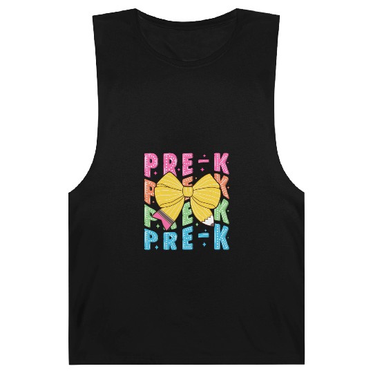 Retro Coquette Pre-K Teacher Student Funny Back To Barnard Tanks