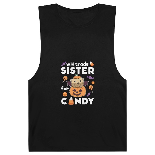 Otter Halloween Trade Sister For Candy Barnard Tanks
